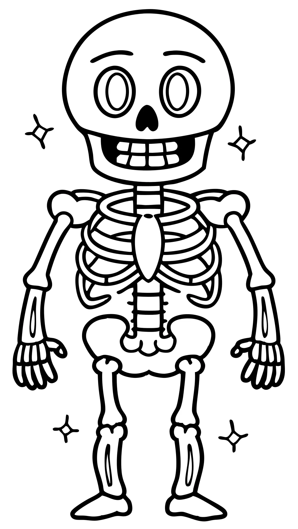 printable skeleton coloring pages